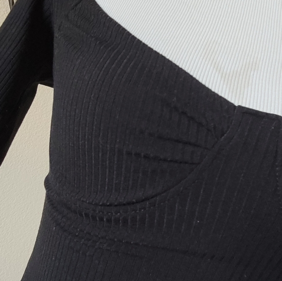 Reformation Alicia Top Black Ribbed XS Corset Bustier Style - Picture 9 of 10